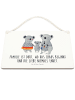 Mr. & Mrs. Panda Dekobrett Koala Familie mit Spruch in Weiß