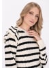 DreiMaster Damen Pullover in Schwarz Weiss Streifen