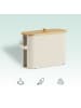 relaxdays Toilettenpapier Aufbewahrung in Beige - (B)45 x (H)33 x (T)16 cm