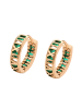 NAEMI Women Earrings in Rose Gold Green