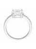 Smart Jewel Ring Mit Funkelnden Zirkonia Steinen, Antragsring in Silber