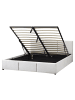 Beliani Bettgestell BOUSSE in Grau - (W) 170 x (H) 80 x (L) 220 cm