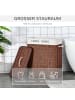 HOMCOM Wäschekorb-52L x 32B x 63H cm-Braun+Weiß