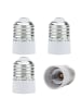 Intirilife 4er Set Lampenadapter GU10 auf E14 in WEISS