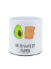 Mr. & Mrs. Panda XL Blumentopf Avocado Toast mit Spruch in Weiß