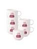 Villeroy & Boch 6er Set Henkelbecher Happy Birthday With Love 290 ml weiß-rot in weiß-rot