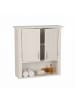 relaxdays Hängeschrank in Weiß - (B)58 x (H)62 x (T)20 cm