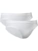 Con-ta Baumwolle, Feinripp Hüftslip 2er-Pack in weiß