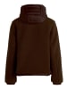 Betty Barclay Plüschjacke mit Kapuze in Dunkelbraun