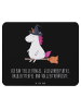 Mr. & Mrs. Panda Mousepad Einhorn Hexe mit Spruch in Schwarz