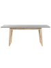 Beliani Esstisch ORIA in Grau/Braun - (W) 90 x (H) 75 x (L) 180 cm