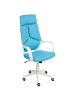 Beliani Bürostuhl DELIGHT in Blau/Weiß - (W) 64 x (H) 116 x (L) 64 cm