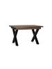 Giner y Colomer Ausziehbarer Tisch aus Mangoholz und Metallbeinen in Brown
