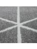 KADIMA DESIGN Teppich Kurzflor Geometrisches Muster Wohnzimmer schmutzabweisend in Grau