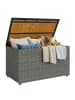 Outsunny Rattan Gartenbox,120L x 68B x 67,5H cm,Dunkelgrau