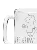 Mr. & Mrs. Panda Gravur Bierkrug Einhorn Muffin mit Spruch in Transparent