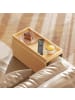 HOMCOM Sofatablett Armlehne-45L x 33,5B x 3H cm-Naturholz