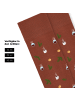 von Jungfeld Gemusterte Motivsocken FESTIVE ICONS in Mulled Wine Brick Red