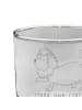 Mr. & Mrs. Panda Whiskey Glas Sternzeichen Löwe mit Spruch in Transparent