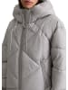 Marc O'Polo DENIM Lange Kapuzen-Steppjacke relaxed in Grey Eternity