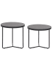 Beliani 2er-Set Couchtisch MELODY in Grau/Schwarz