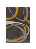 KADIMA DESIGN Abstrakter, moderner Designerteppich in Grau-Ocker