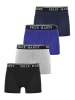 Felix Hardy Boxershorts in Schwarz-Hellgrau-Blau-Navy