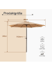 ABRIHOME Sonnenschirme in Khaki Ø300 cm knickbar für Garten Balkon Strand