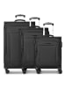Franky Melbourne 3.0 4-Rollen Kofferset 3tlg. mit Dehnfalte black