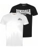 Lonsdale T-Shirt "Yarnbrook T-Shirt Normale Passform Doppelpack" in Schwarz