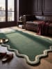 KADIMA DESIGN Teppich Wolle für Fußbodenheizung ALHAM modern Wohnzimmer Diele in Waldgrün
