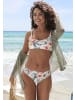 LASCANA Bustier-Bikini-Top in creme bedruckt