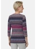 GOLDNER Jerseyshirt mit Rundhals in marine / gemustert