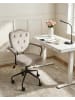 Beliani Bürostuhl VELISSE in Beige/Schwarz - (W) 55 x (H) 98 x (L) 55 cm