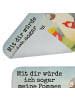 Mr. & Mrs. Panda duschmatte Pinguin Pommes Design mit Spruch in Weiß