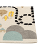 Beliani Kurzflor SAZAK in Bunt/Beige/Schwarz - (W) 80 x (L) 150 cm