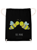 Mr. & Mrs. Panda Stoffbeutel Biene Liebe mit Spruch in Schwarz