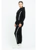 Tom Barron Freizeitanzug LINE PATTERN SWEATSHIRT HODDIE AND PANT SET in BLACK