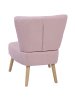 Beliani Sessel VAASA in Rosa/Braun - (W) 61 x (H) 85 x (L) 60 cm