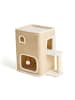 relaxdays Katzenhaus in Beige/ Weiß  - (B)57,5 x (H)58 x (T)35 cm