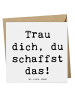 Mr. & Mrs. Panda Glückwunschkarte Spruch Angst überwinden mit Sp... in Weiß