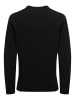 Only&Sons Weicher Strick Pullover Rundhals Sweater Grobstrick in Schwarz-2