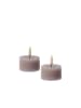 Uyuni 2x LED Mini Kerze/Teelicht Thea Uyuni Timer bis 400 Std. H: 2,8cm in flieder