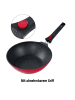 Stoneline SMART Wokpfanne 30 cm, abnehmbarer Griff | mit Deckel in Rot