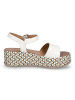 Tamaris Plateau-Sandalette in Weiß