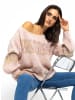 SASSYCLASSY Oversize Strick-Pullover in Rosa