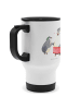 Mr. & Mrs. Panda Thermobecher Pinguin mit Kind ohne Spruch in Weiß