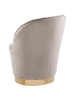 Beliani Sessel ALBY in Beige/Gold - (W) 56 x (H) 72 x (L) 61 cm