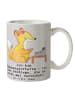 Mr. & Mrs. Panda Cappuccinotasse Kundensupporterin Heldin mit Sp... in Grau Pastell