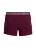 Jack & Jones 3er Pack JACTEXT TRUNKS Set Boxershorts Unterhosen in Schwarz-Bordeaux